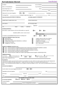 What is Part Submission Warrant (PSW) in PPAP Full details