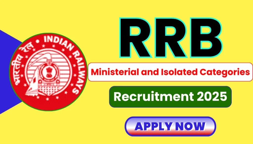 RRB Ministerial and Isolated Category Vacancy 1036