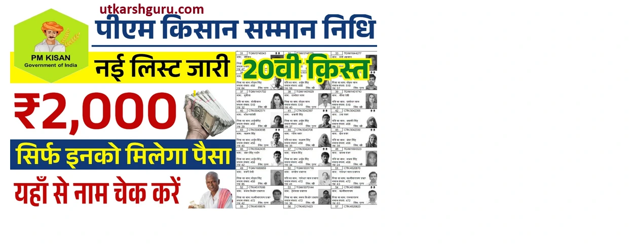 20th Installments PM Kisan Gramin List